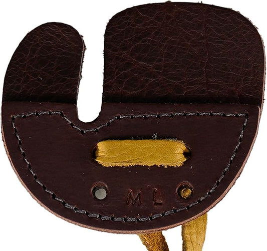 Hornet Split Finger Bison Leather Tab – Handmade in USA for Traditional Archery – Available in Medium & Large – Left & Right Hand