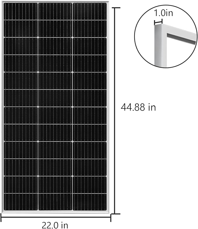 120 Watt 12Volt Solar Panel Starter Kit Monocrystalline Module 10A Charge Controller for RV, Boats, Trailer, Camper,Cabin Off-Grid System(120W Solar kit)