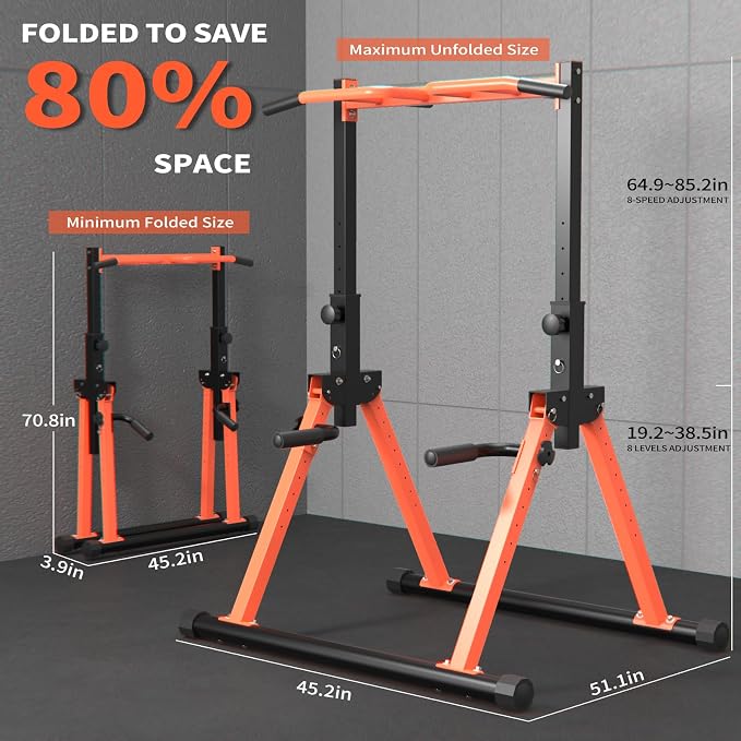 Z ZHICHI Pull-Up Dip Station Pull-Up Chin-Up Weight Capacity 350LBS