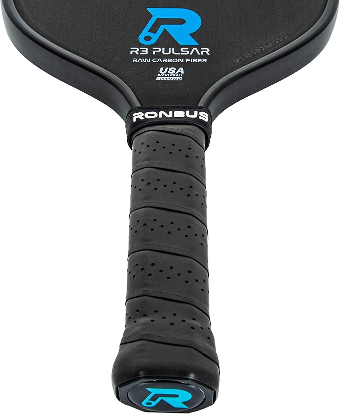Ronbus R1/R3 Pulsar Thermoformed Raw Toray T700 Carbon Fiber Pickleball Paddle with 16 mm Polypropylene Honeycomb Core