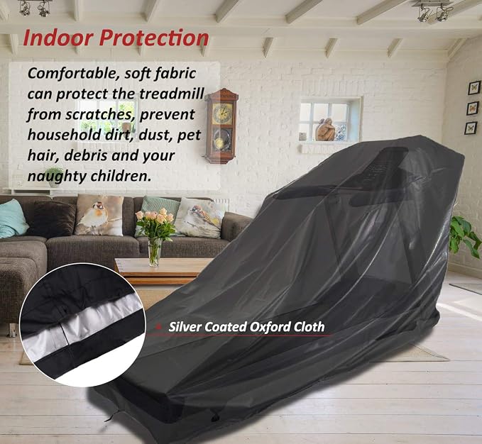 MaWGcowerd Folding Treadmill Cover - Dustproof and Waterproof Oxford Cloth Sunscreen Cover
