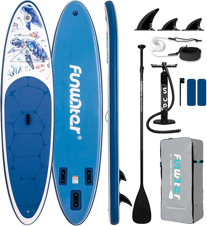 FunWater Stand Up Paddle Board Ultra-Light Inflatable Paddleboard with SUP Accessories for Adults & Youth of All Skill Levels