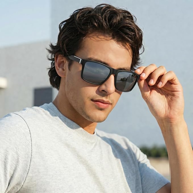 Nearsighted Sunglasses for Distance Men,Polarized Near Sighted See Far Vision Driving Eyeglasses UV Protection