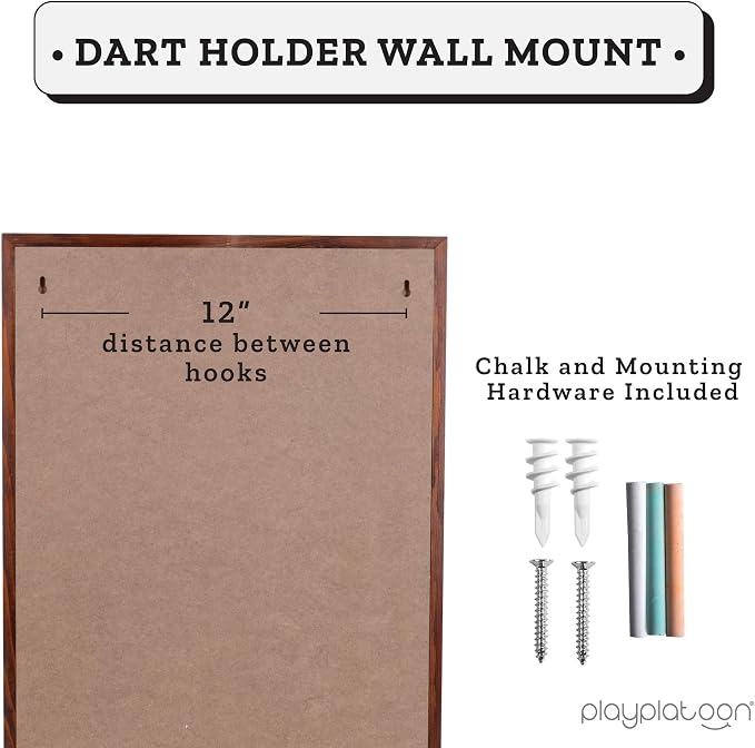 Play Platoon Dart Scoreboard & Darts Holder Wall Mount - Wood Score Board, Professional Darts Accessories, Dart Holder
