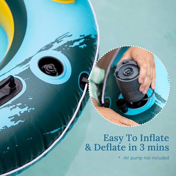 River Tubes for Floating Heavy Duty Inflatable Floating Lounger Premium River Water Rafts Pool Float with Cup Holder Above Lake for Adults