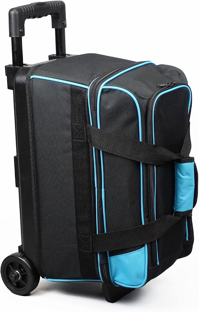 ELITE Basic Bowling Bag Double (2) Ball Roller with Rolling Wheels