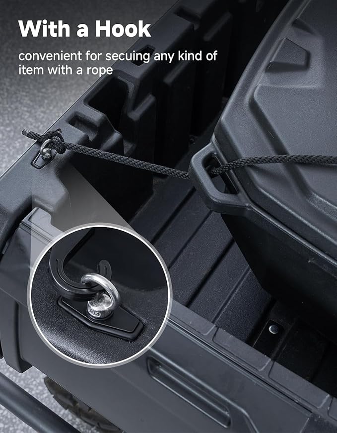 KEMIMOTO UTV/ATV Tie Down Anchors Cargo Anchor Bed Tie Down Tab Kit Compatible with Can-Am Defender Commander Maverick X3 & Outlander Renegade & Sea-Doo, 4PCS