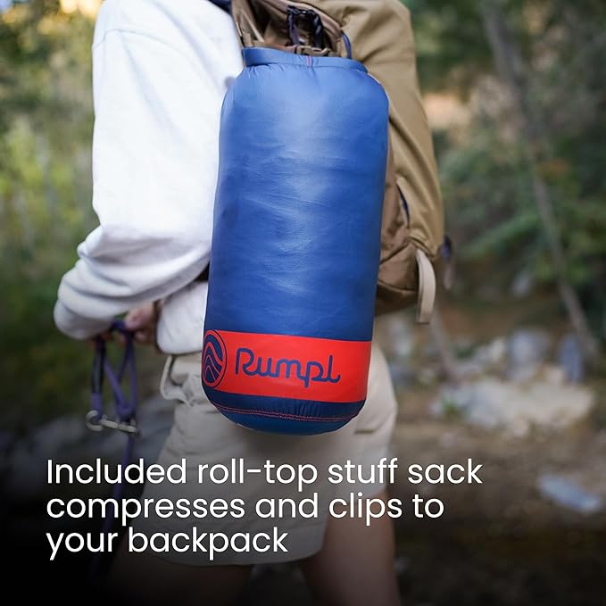 Rumpl Original Puffy 1-Person Blanket for Camping and Outdoors, Olympic Fog