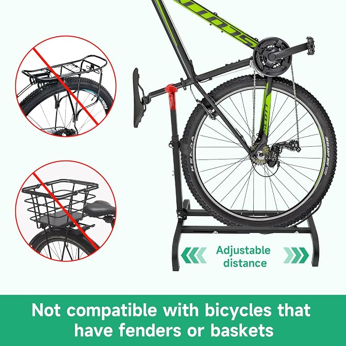 SANLIKE Vertical Bike Stand,Freestanding Space-Saving Bike Rack with Adjustable Height,The Original Vertical Bicycle Floor Stand for Garage Storage, Indoor and Outdoor-Safe & Secure Bike Storage Rack