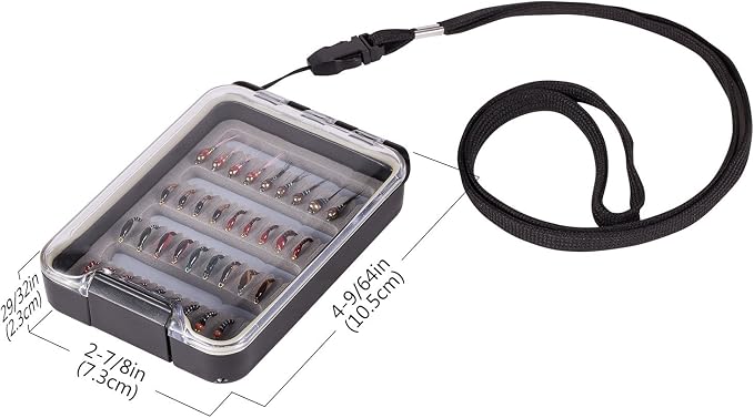 BASSDASH Fly Fishing Flies Kit Fly Assortment Trout Bass Fishing with Fly Box with Dry/Wet Flies, Nymphs, Streamers, Popper