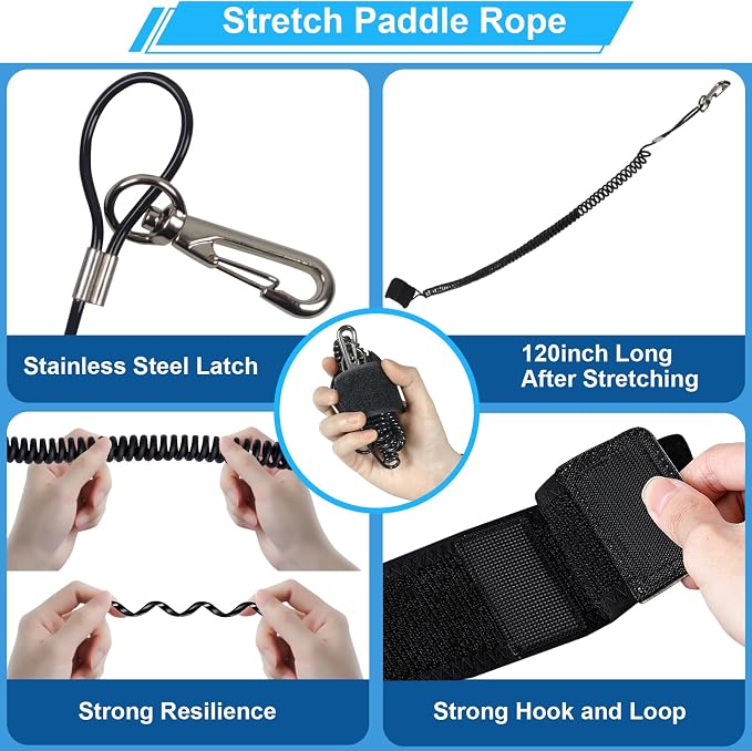Kayak Paddle for Adults,70 to 95in Paddle Board Paddles Telescopic Frosted Pipe Shaft Kayaking Boating Canoeing with 1 Free Paddle Leash Double Oar Float Paddle Sturdy Durable