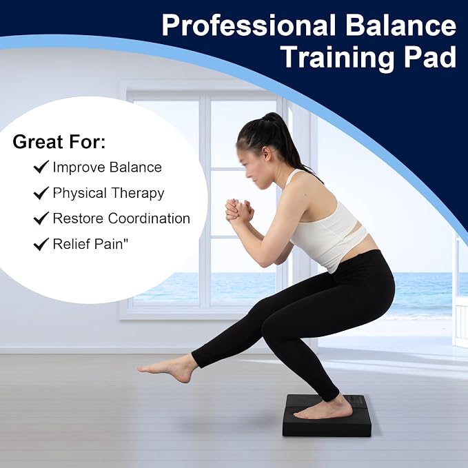 StrongTek Balance & Neck Relief Set – Foam Pad + Cervical Wedge for Stability, Posture & Rehab