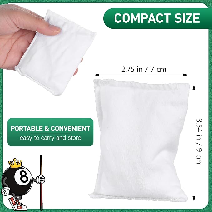 Toddmomy Talc Powder Bag for Billiards, Talcum Powder Bag for Billiard Pool Dry Hands and Improved Cue Control
