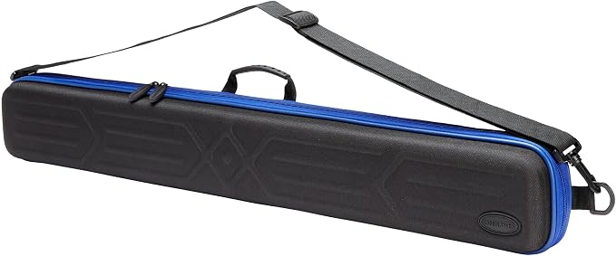 Casemaster Parallax Pro 2x2 Pool Cue Case, Holds 2 Butts and 2 Shafts, Foam-Padded Pool Stick Case, Water-Resistant 600D Oxford Fabric, Lightweight with Accessory Pocket