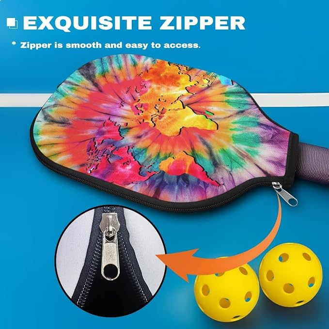 Pickleball Paddle Covers Only for Men and Women Zipper Closure Protection and Decoration