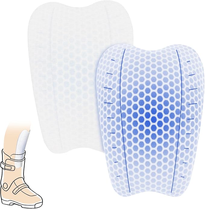 2/4/6/8 Pcs Ski Shin Guards for Boots, Gel Shin Pads for Ski & Snowboard, Lightweight Reusable Shin Protectors for Pressure Relief