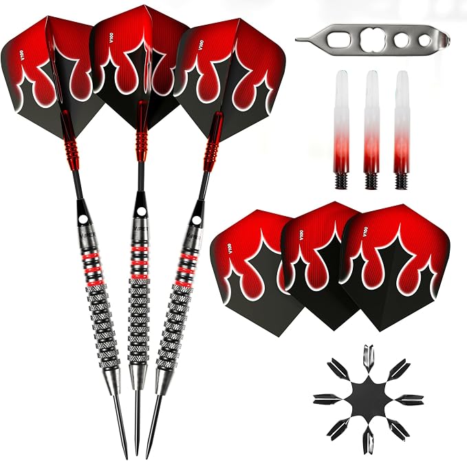 Viper Shot King Soft Tip Darts, 80% Tungsten 20 Grams, Professional Darts Plastic Tip Dart Set for Electronic Dartboard, Includes Nomad Case and Dart Accessories