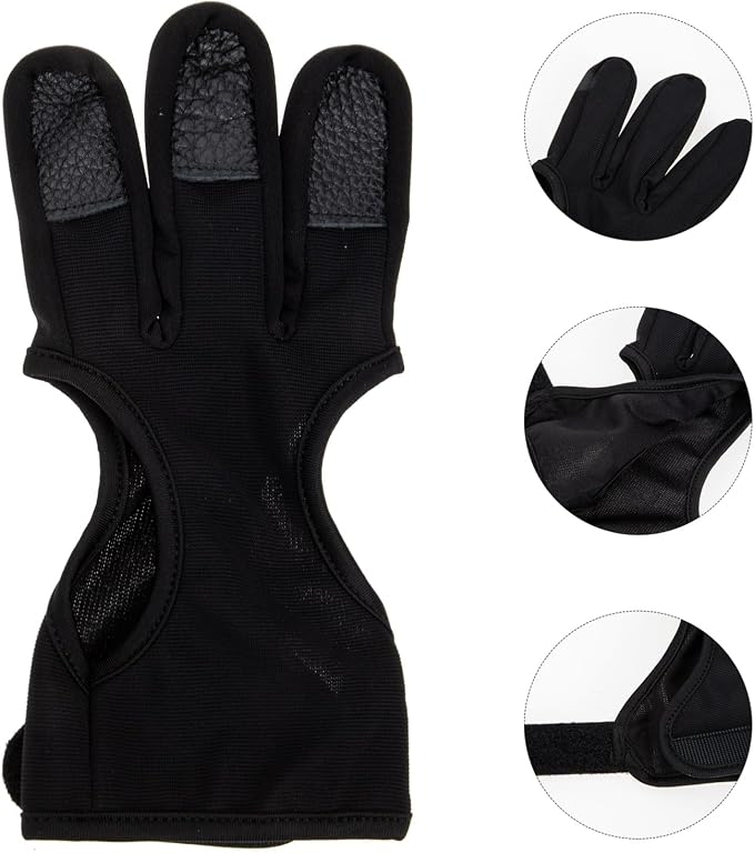 Yardwe 2pcs Archery Finger Stall Gloves Professional Archery Equipment Supply Accessory Professional