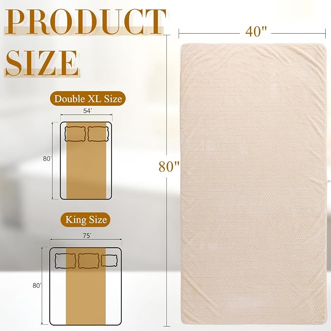 SmoothNovelty 4 Pack Bath Sheets 40 x 80 Inch Oversized Jumbo Extra Large Towels Quick Dry Coral Fleece Absorbent Soft Lightweight XL Shower Towels for Home Gym Travel Beach Spa Pool Hotel (Beige)