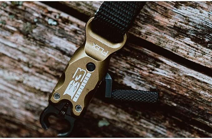B3 Archery Alpha Double-Caliper Wrist Strap Archery Compound Bow Arrow Release Aid Trigger w/Adjustable Trigger Travel, Roller-Sear Double Stainless Steel Jaws, for Bowstring & String Loop Use