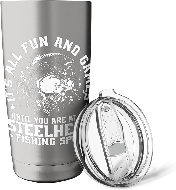 Steelhead Fisherman Gear Steelhead Fishing Net Fisher Stainless Steel Insulated Tumbler