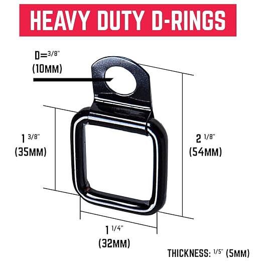 GPCA – Quick Release Tie Down Anchor/T-Handle JK JL Hardtop Bolts with Screw Nuts & D-Ring Cargo Hooks M8 25mm Thumbscrew, Wrangler JK JL Accessories 2007–2018 GP Anchor + D Ring w/Nut 6 Pack (Blue)