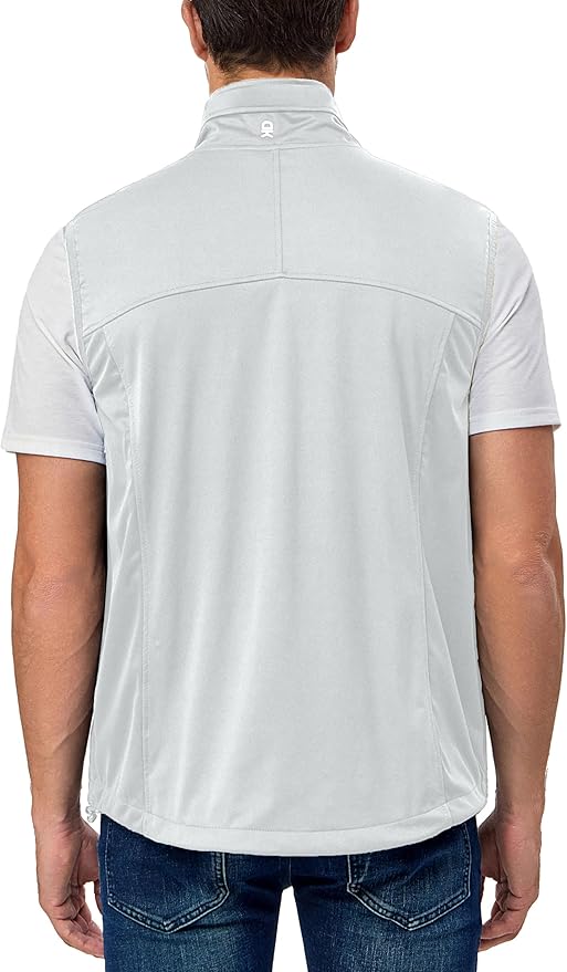 Little Donkey Andy Men's Lightweight Softshell Vest, Windproof Sleeveless Jacket for Running, Hiking, Cycling, Golf