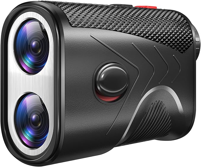 Golf Rangefinder with Slope, 1200 Yards Range Finder Golf, 7X Magnification Laser Rangefinder with Flag Pole Locking Vibration, Rechargeable Range Finder with Magnet Stripe, Golf Accessories for Men