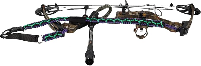 SUNYA Paracord Compound Bow Sling with V2 Upgraded Magnetic Connection System. Lightweight Hands Free Shoulder Carrying Sling for Bow Hunting, Field Archery and 3D