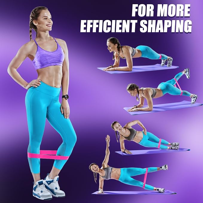 WHATAFIT Resistance Bands, Exercise Bands, Workout Bands with Handles, Door Anchor and Ankle Straps, 5 Resistance Levels Fitness Bands for Strength Training, Physical Therapy, and Home Gym Equipment