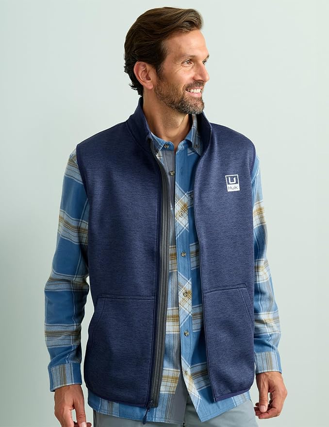 HUK Men's Coldfront+ Vest, Insulated, Water-resistant Outdoor Layer for Cold Weather Activities