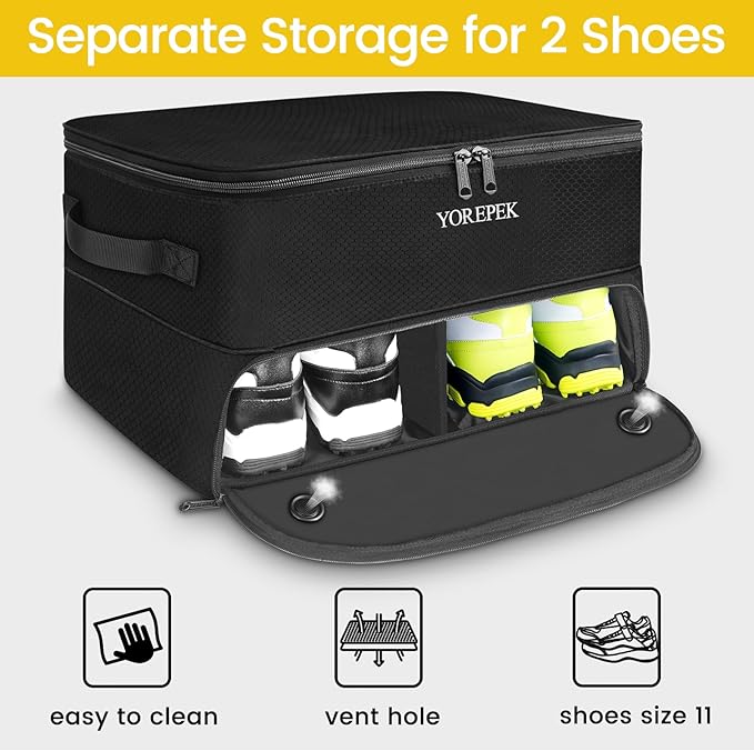 YOREPEK 2 Layer Golf Trunk Organizer 3-in-1 Golf Club Cleaner Set
