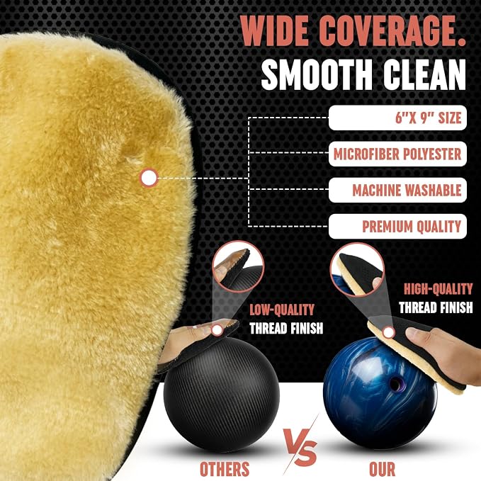 Bowling Ball Cleaner Spray - Oil, Scuff, and Belt Mark Cleaner Restores Tack, Prolongs Lifespan of Ball - EPA Safer Bowling Ball Restoration - Bowling Accessories - 8FL Oz
