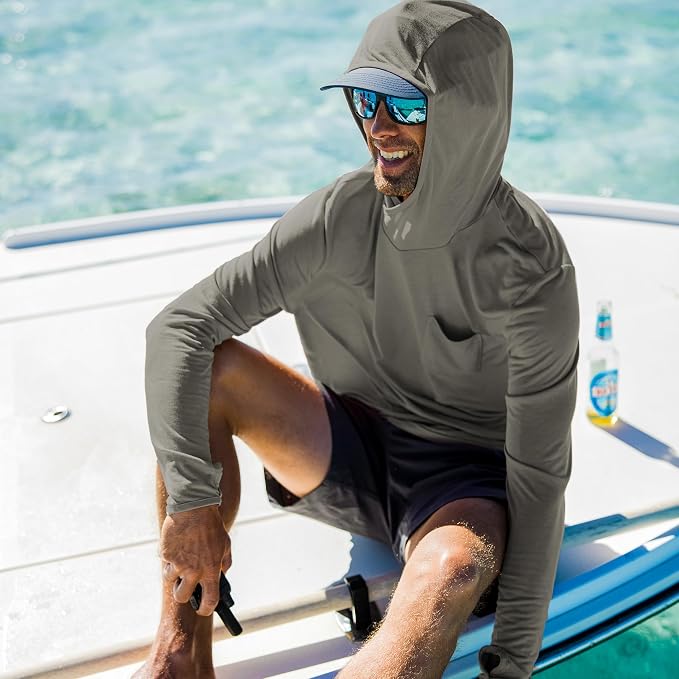 Free Fly Men's Lightweight Hoodie - UPF 20+ Sun Protection Hoodie for Men - Breathable Long Sleeve Sun Shirt for Fishing