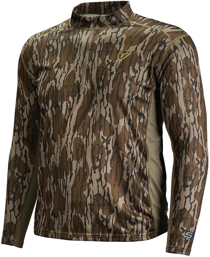 SCENTBLOCKER Angatec Long Sleeve 1/4 Zip Performance Shirt Mens Camo Hunting Clothes
