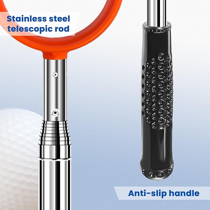 9FT Golf Ball Retriever and 2 Golf Club Brush Bundle Items