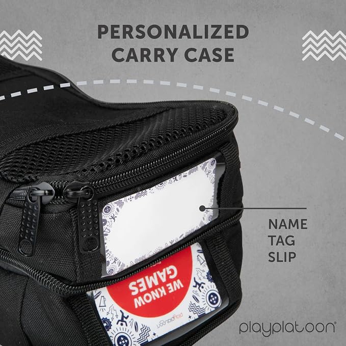 Play Platoon Cornhole Bag Carrying Bag, with 4 Separation Pouches, Black