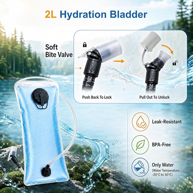 Cooling Vest for Men Women, Hydration Vest for Running Hiking | 2L Water Bladder，3 Cold Source