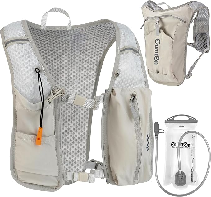 Running Vest for Women Men Adjustable Running Hydration Vest with Phone Holder Reflective Strips for Marathon Hiking Cycling