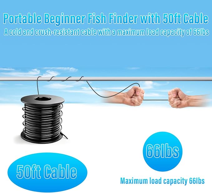 Fishing Camera, 220° Ultra-Wide 1080P HD Underwater Fishing Camera with 4.3" LCD & IR Night Vision, 50ft Cable for Ice Lake Boat Kayak Fishing