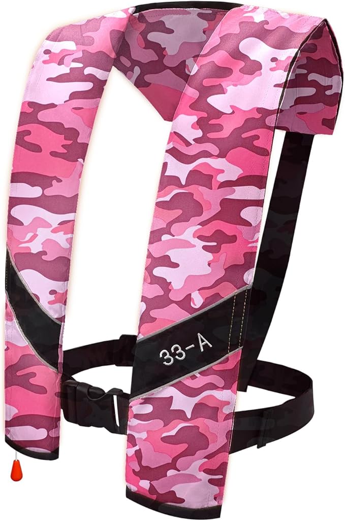 Automatic Inflatable Life Jacket|Life Vest for Adults|PFD Low Profile|Supports up to 330 lbs