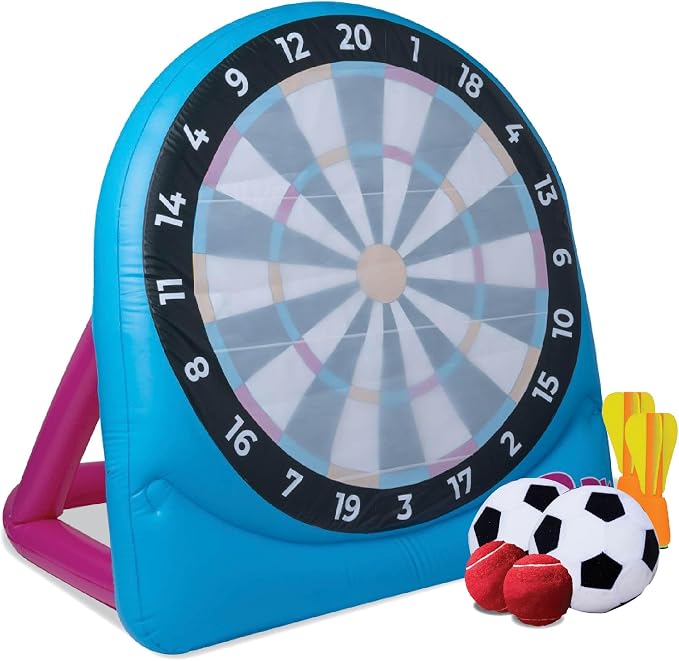 Flybar Inflatable Giant Dartboard Game for Kids & Adults, Backyard Lawn Game Set, Outdoor Play for Family Parties, Camping & Field Day Activities, Set, Quick Setup, Inflates in Minutes, Ages 6+