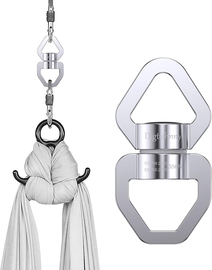 Swing Spinner, 35KN Safety Rotational Device, Aerial Dance Children's Swing, Hanging Hammock (Full Silver)