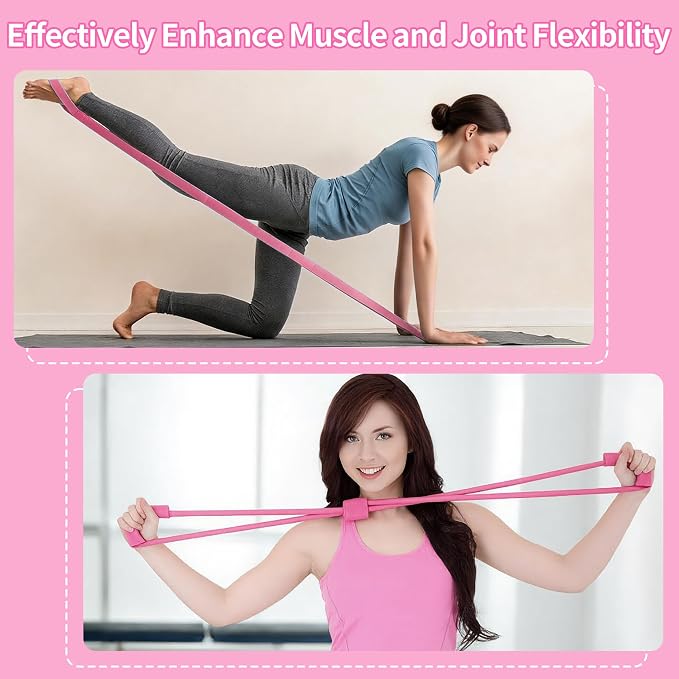 DICYWUDI Pilates Essentials Kit for Home Women, Pilates Equipment for Workouts, 6 Fabric Resistance Bands, 12 Inch Magic Circle Yoga Ring, Mini Exercise Ball, Great Exercise Equipment