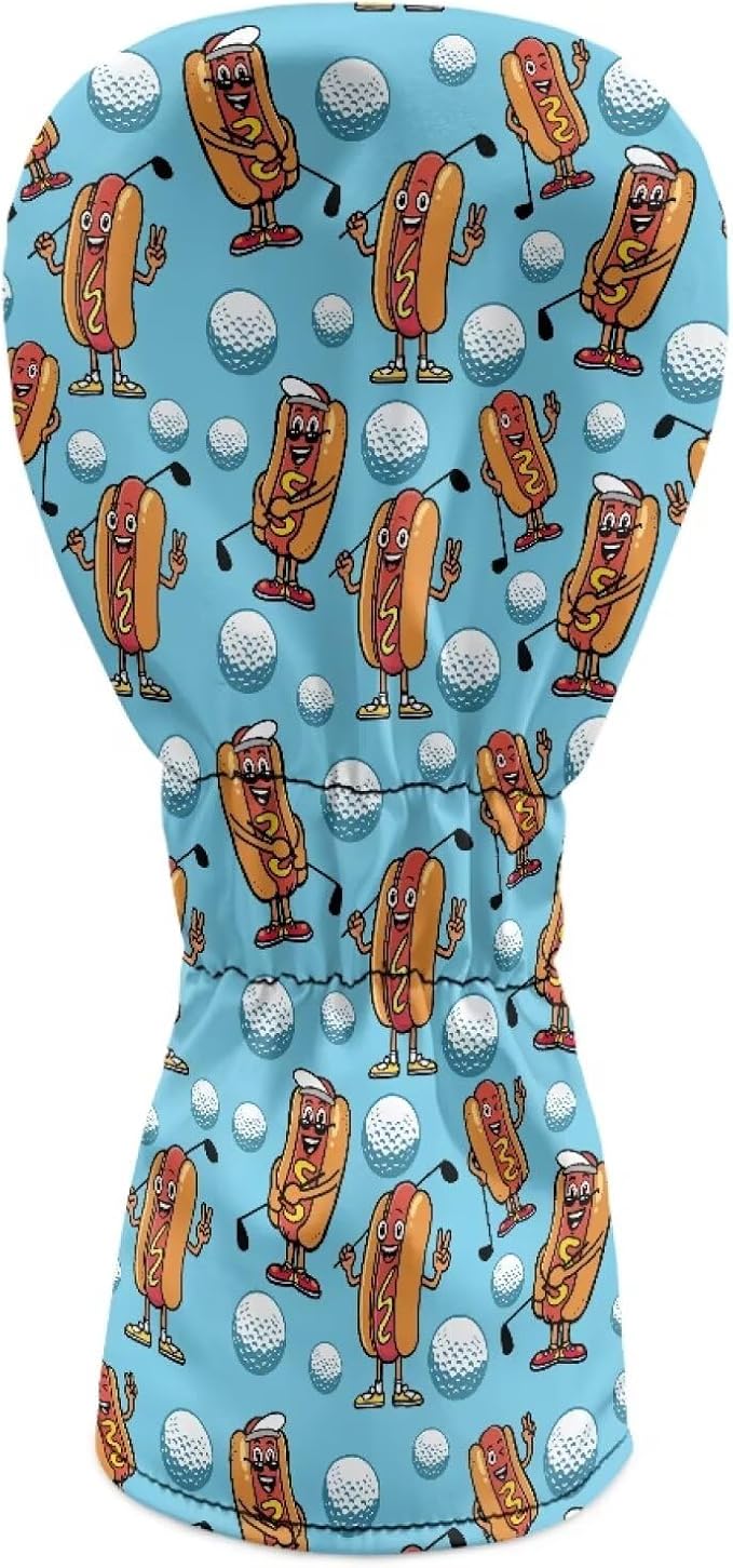Rnyleeg Golf Club Head Covers for Women Driver Head Cover Leather Fairway Wood Headcover Hybrid Headcovers for Golf Clubs