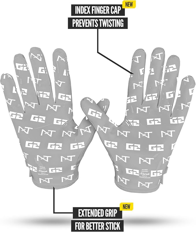 Nxtrnd G2 Pro Football Gloves, Men's Ultra Sticky Elite Receiver Gloves