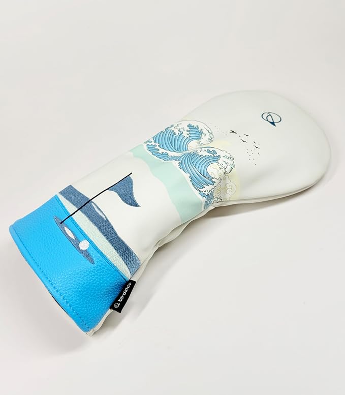 Golf Driver Headcover birdskie Premium Leather Head Cover. Digitally Printed and Embroidered Design. Head Cover for Your Driver by birdskie.
