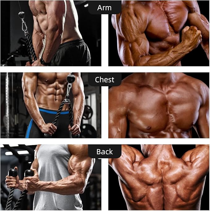 LAT and Lift Pulley System, Weight Cable Machine for Power Cage & Squat Rack, LAT Pulldown Attachments for Triceps Pull Down, Biceps Curl, Back & Forearm Workouts - Home Gym Equipment