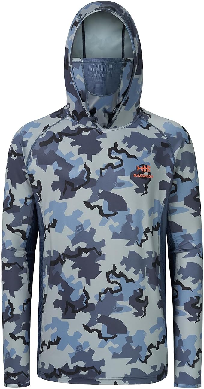 BASSDASH Men's UPF 50+ Camo Long Sleeve Hunting Fishing Hoodie Shirt