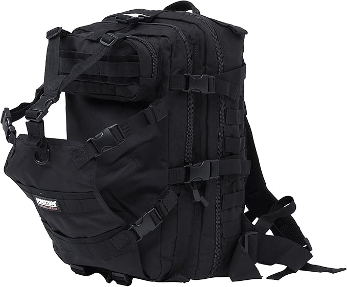 Seibertron Waterproof Large Capacity Molle Motorcycle Helmet Holder/Cycling Helmet Storage/Hiking Helmetcatch Bag/Backpack Also Fit Basketball Football Soccer Backpack Black